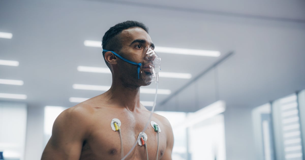 VO2 Max Test - Αθλητής σε τεστ κόπωσης